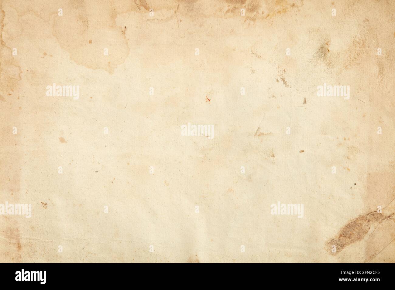 Old paper with stains and humidity signs texture background Stock Photo