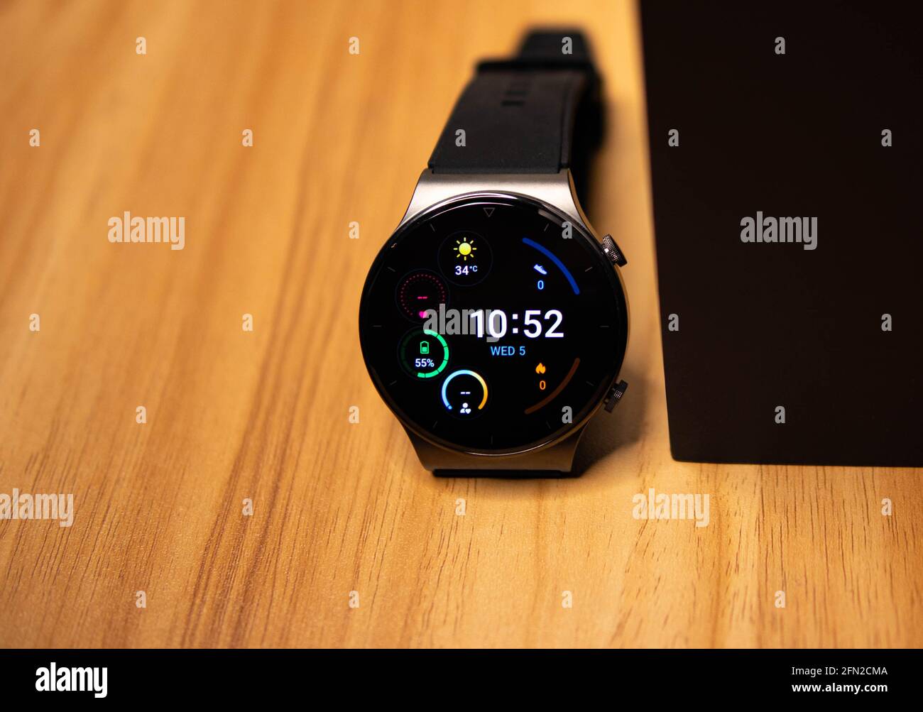 smart watch on the table Stock Photo Alamy