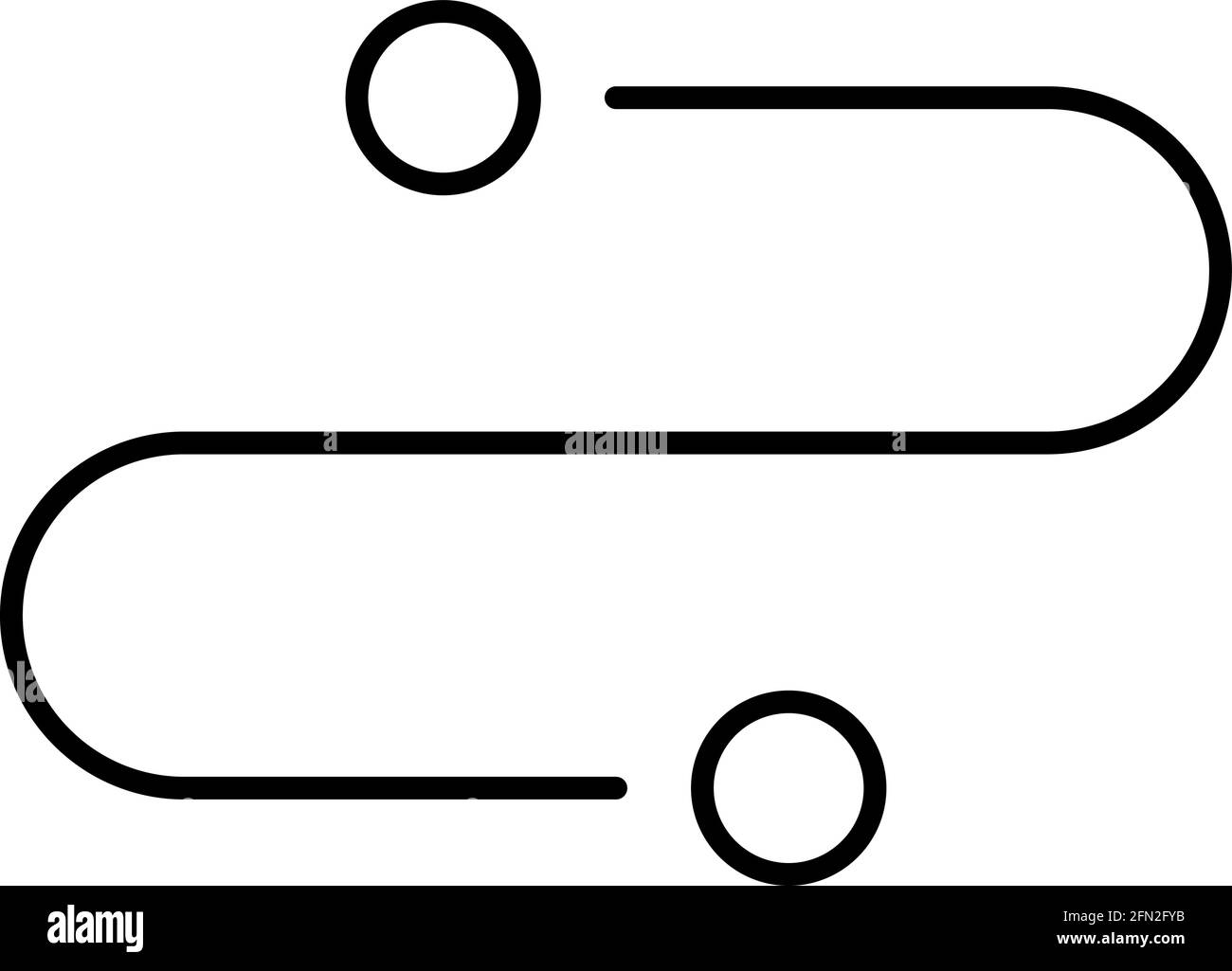 Route map thin line icon Stock Vector Image & Art - Alamy