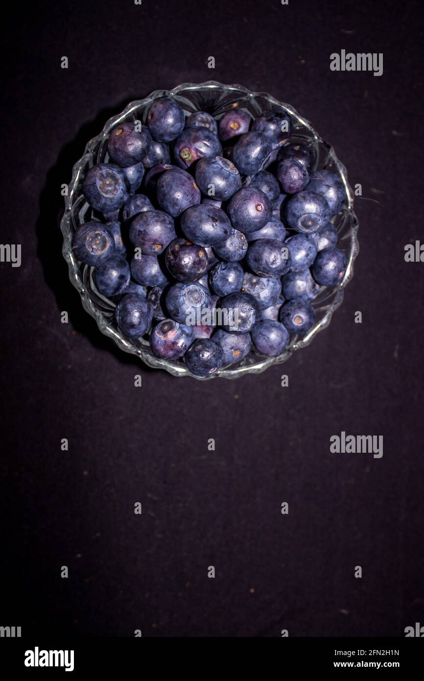 Blueberry Bowl Stock Photo Alamy
