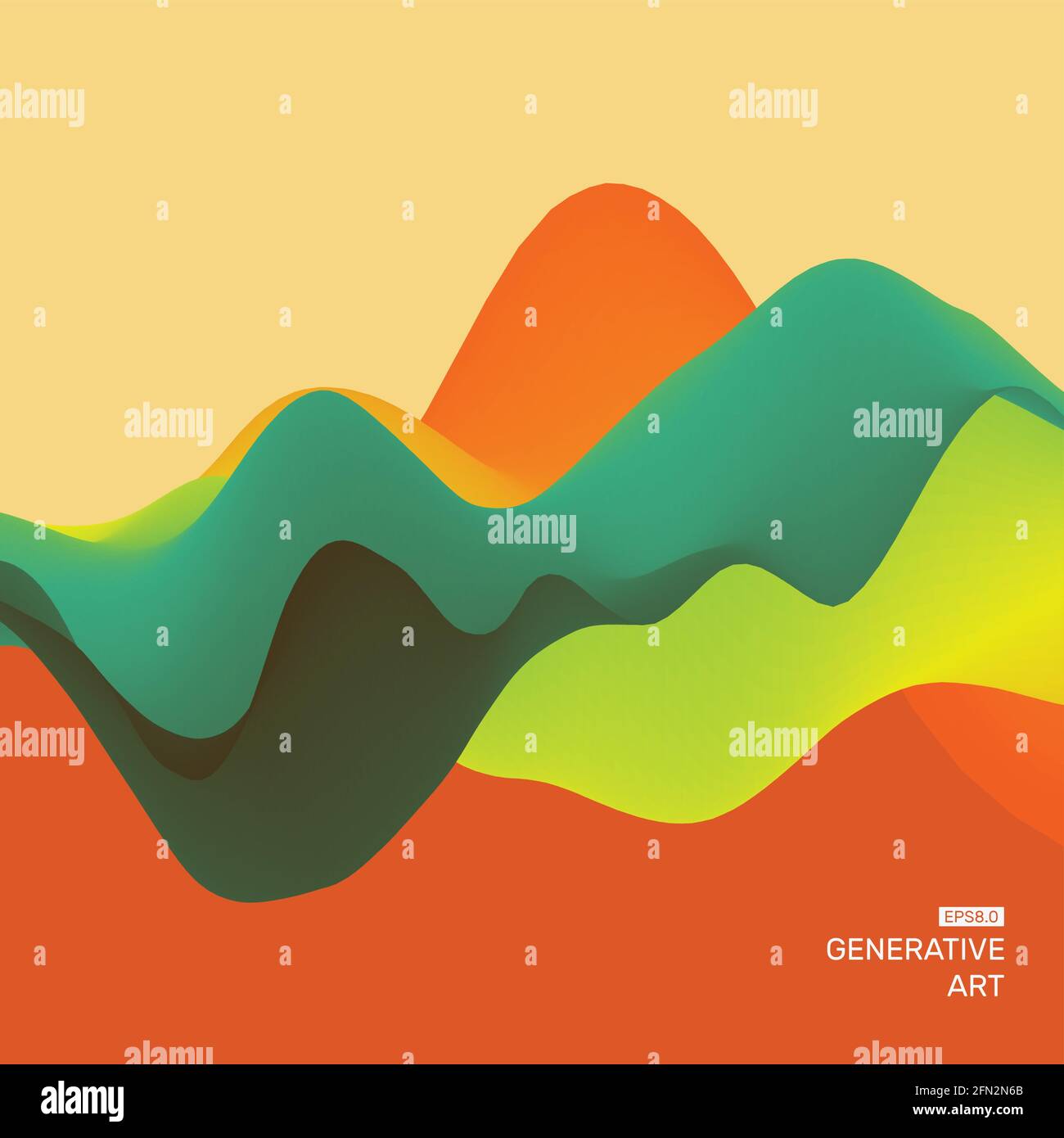 Background with abstract waves. Dynamic Effect. 3D Vector Illustration ...