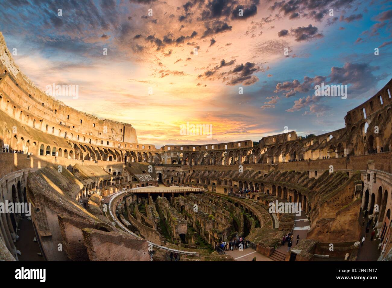The Colosseum Colosseo where the gladiators fought, one of the most