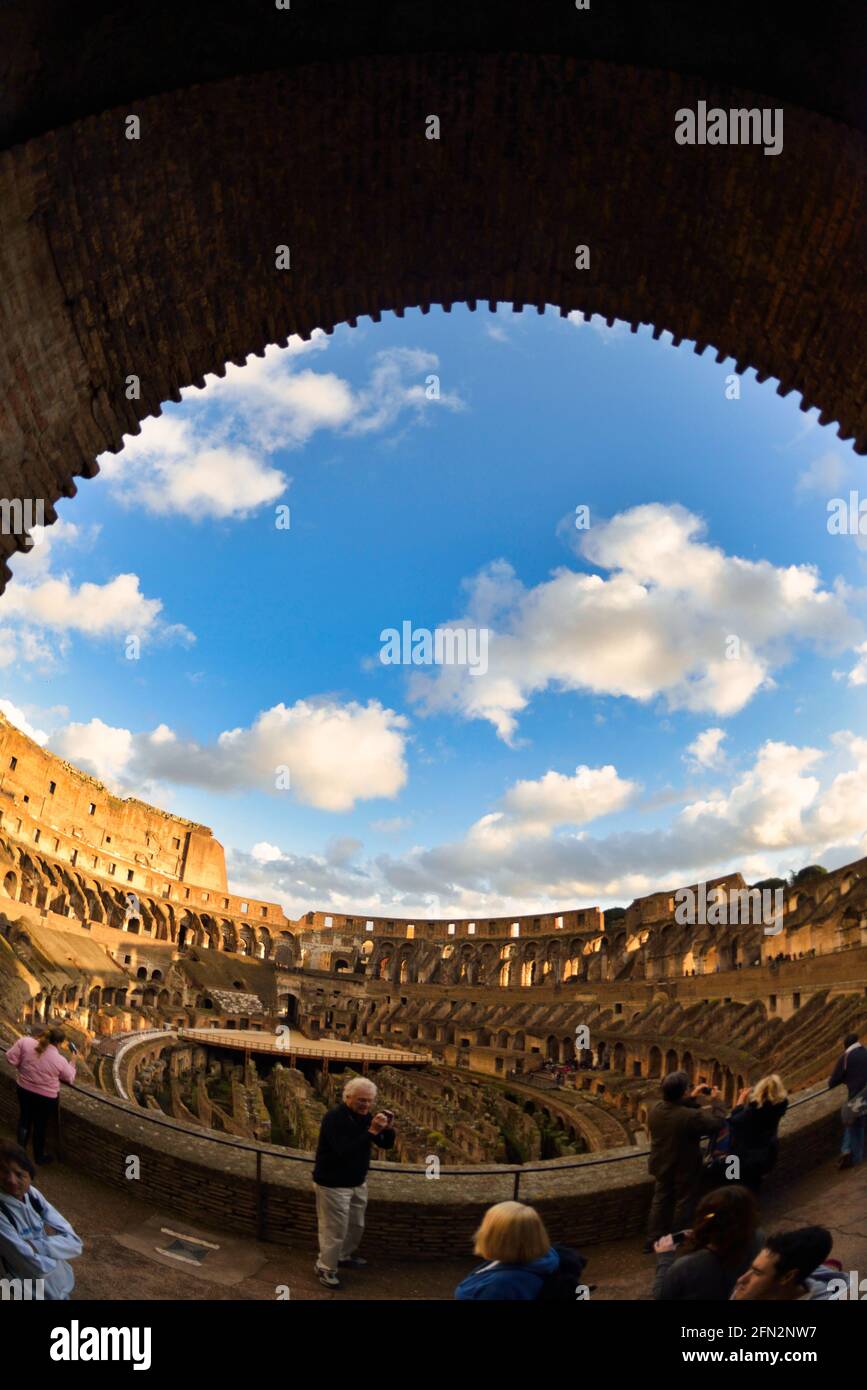 The Colosseum Colosseo where the gladiators fought, one of the most