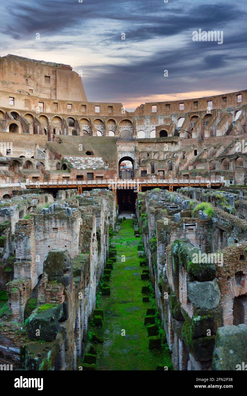The Colosseum Colosseo where the gladiators fought, one of the most