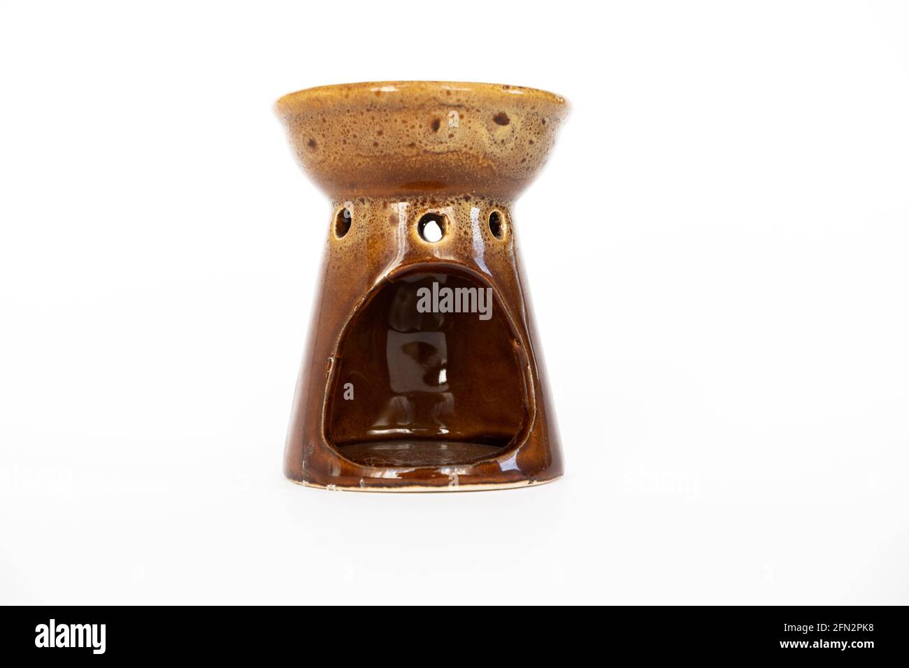 Ceramic Tealight Candle Holder Oil Burner. Stock Photo