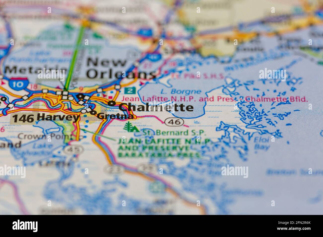 Chalmette Louisiana USA Shown on a Geography map or road map Stock Photo