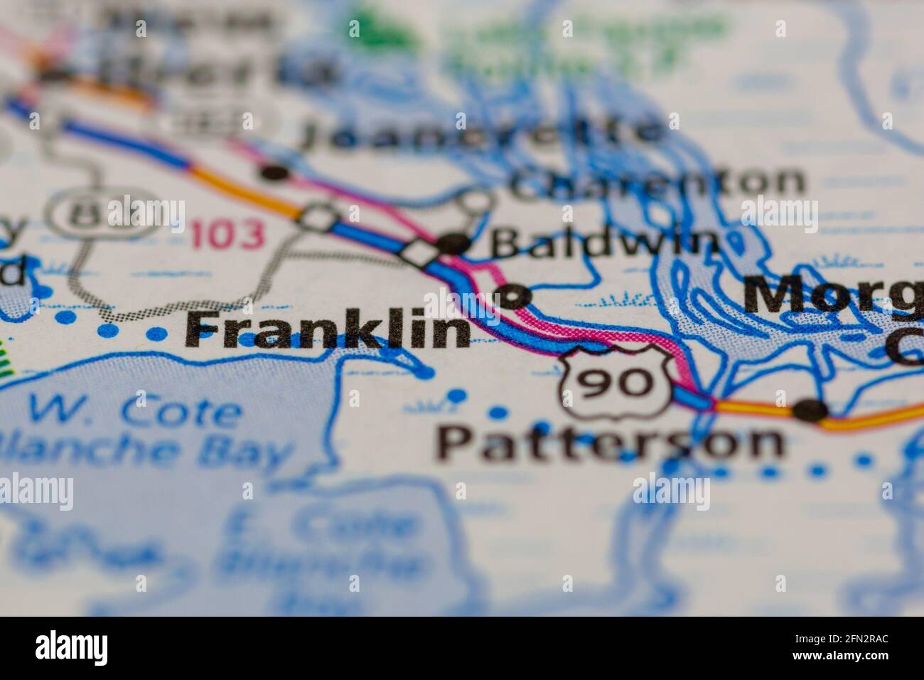 Franklin louisiana map hires stock photography and images Alamy