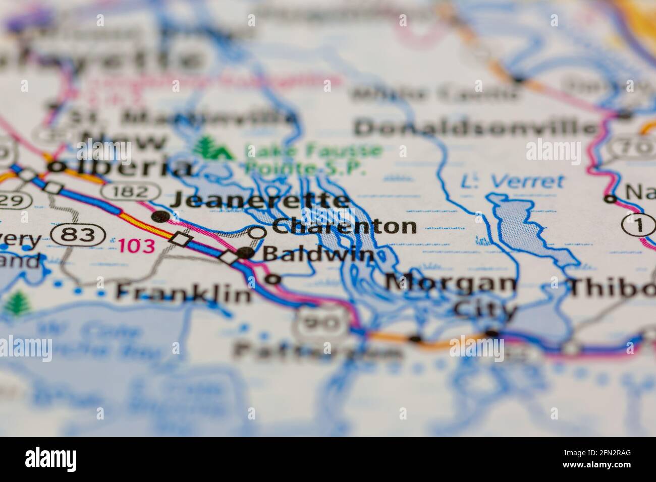 Charenton Louisiana USA Shown on a Geography map or road map Stock Photo Alamy