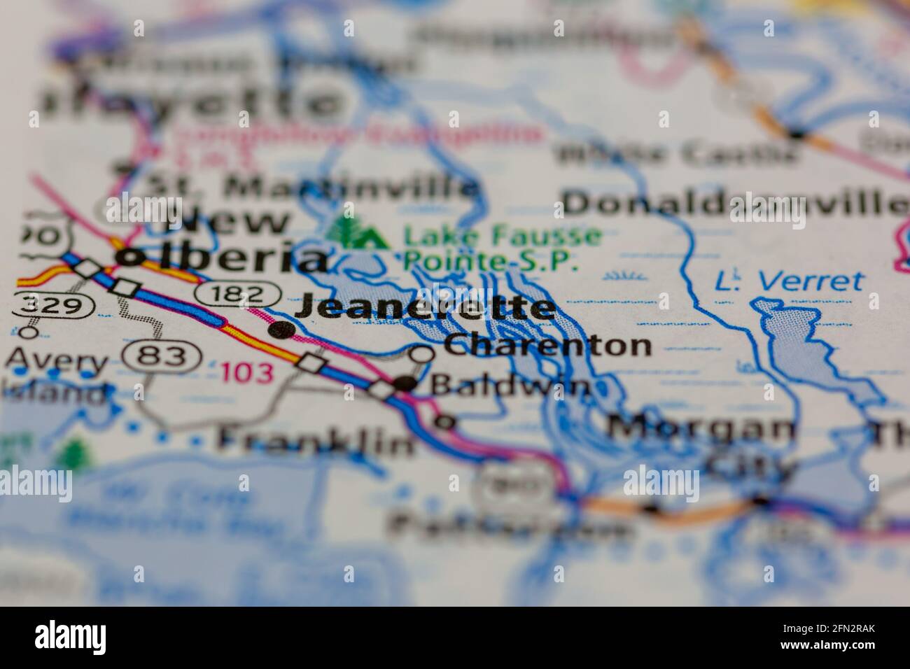 Jeanerette louisiana map hires stock photography and images Alamy