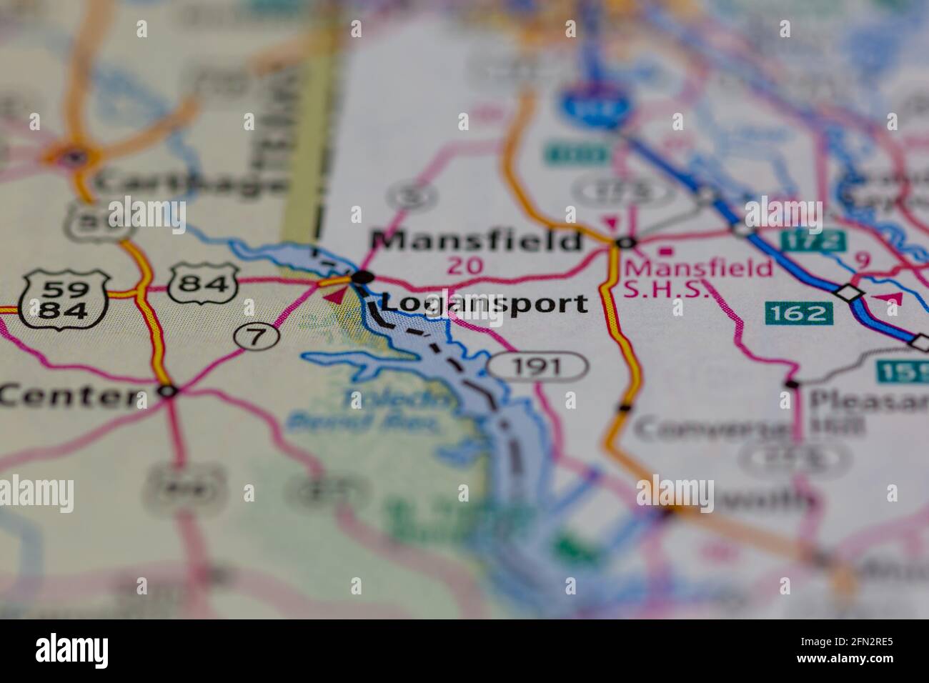 Logansport Louisiana USA Shown on a Geography map or road map Stock Photo Alamy