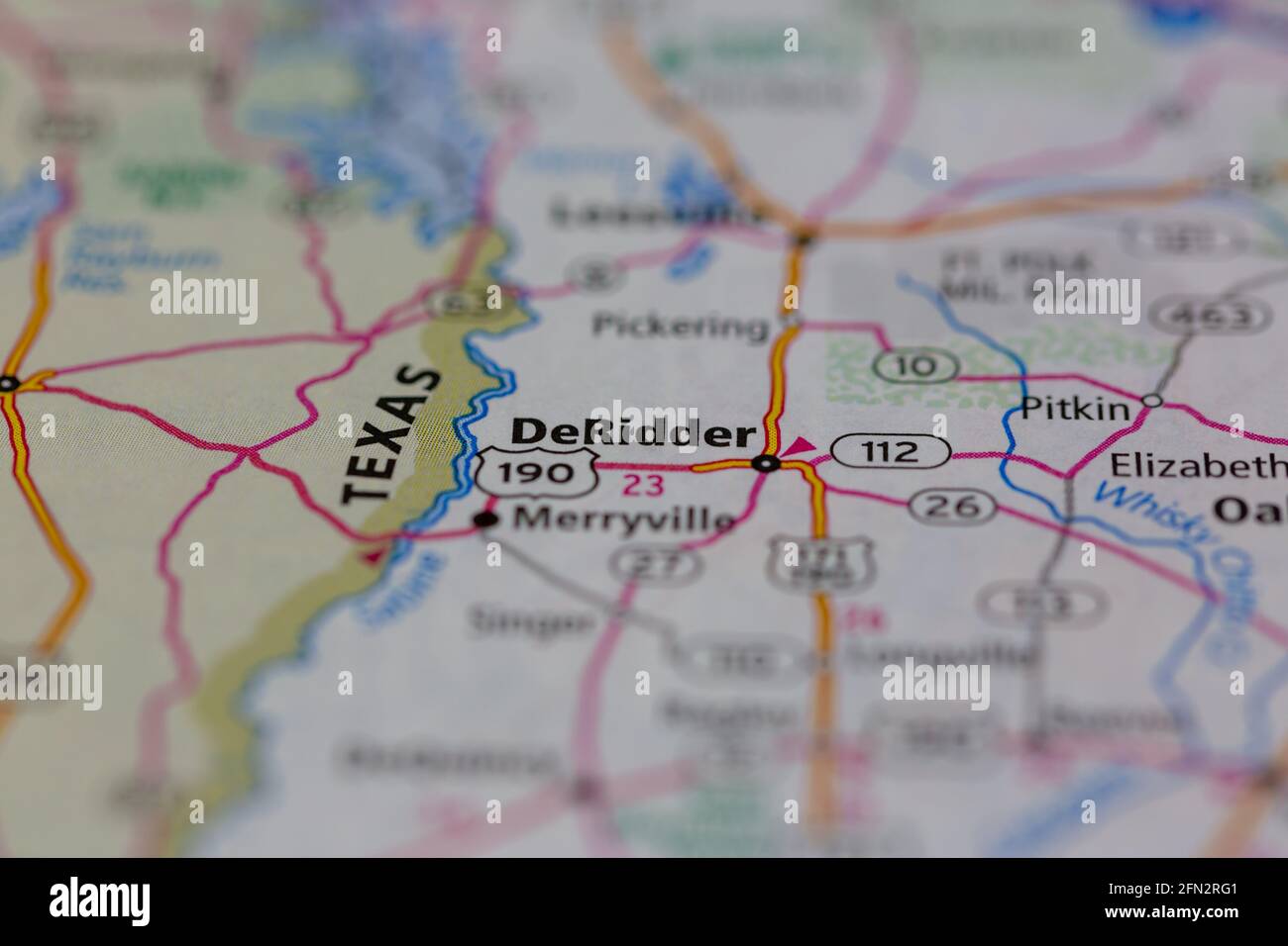 Geography Map of DeRidder, LA