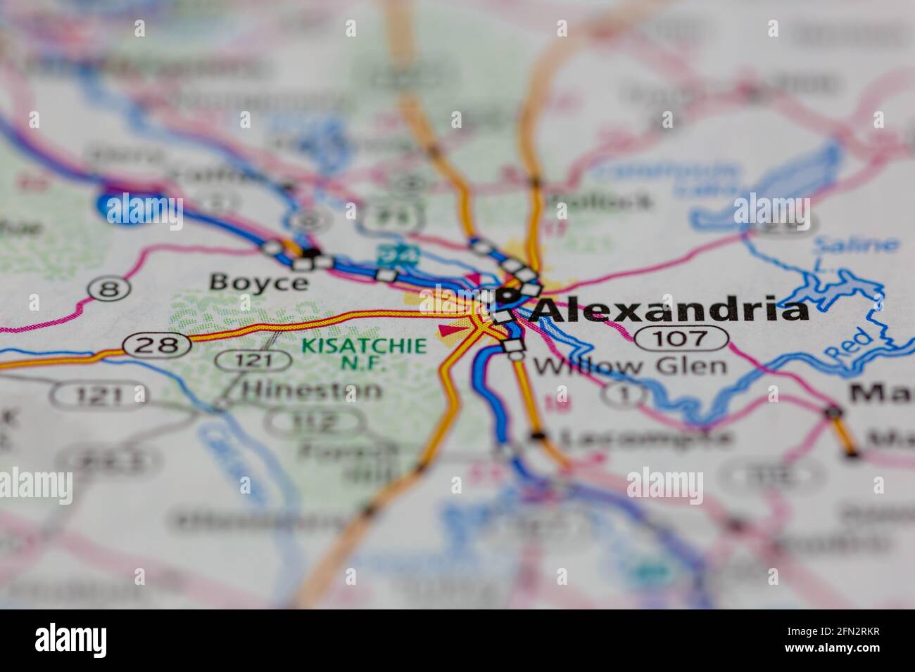 Alexandria Louisiana Usa Shown On A Geography Map Or Road Map 2FN2RKR 