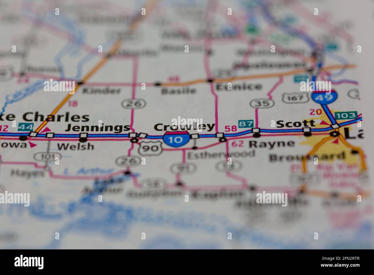 Map of crowley hi-res stock photography and images - Alamy