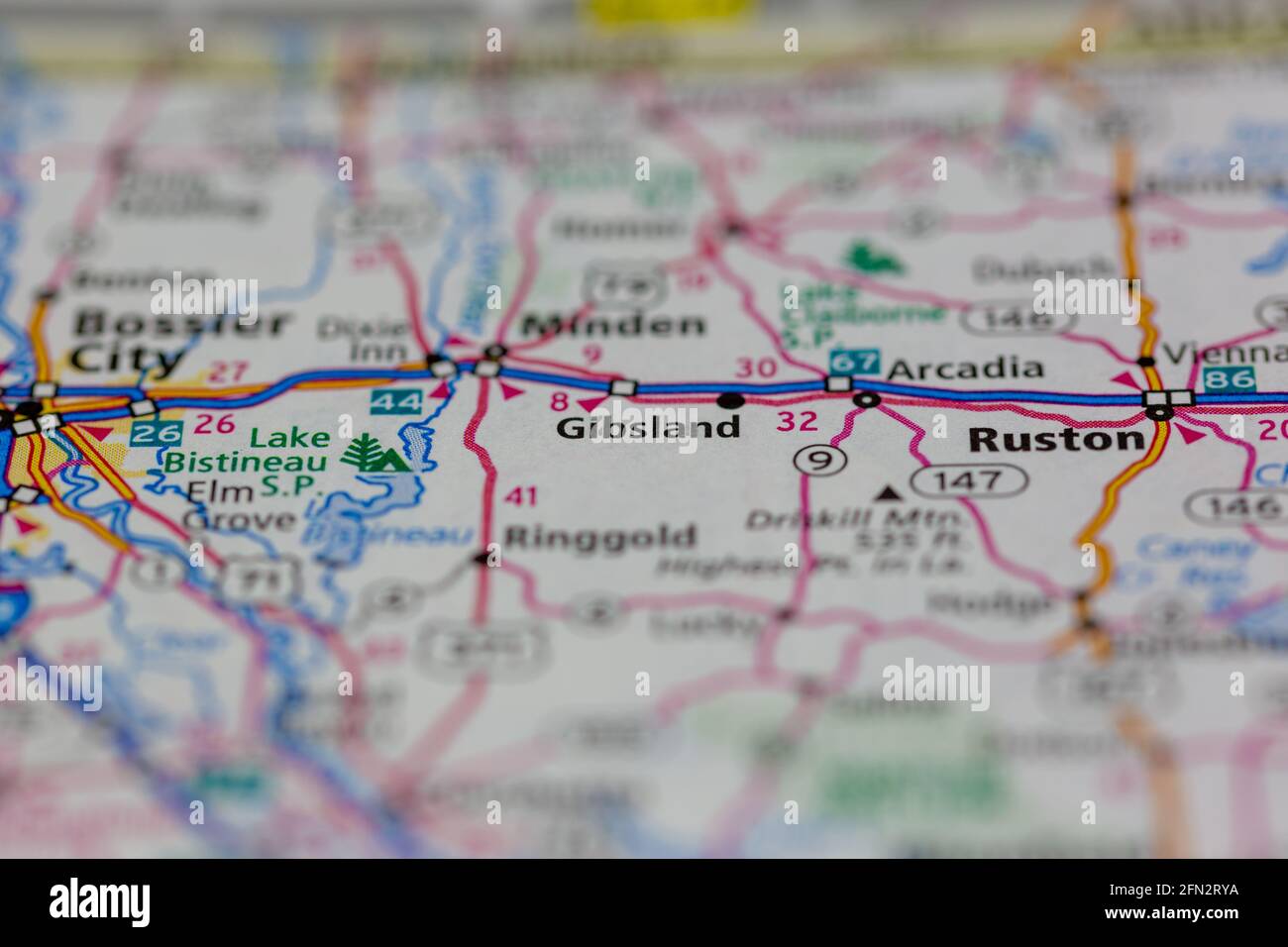 Gibsland louisiana map hires stock photography and images Alamy