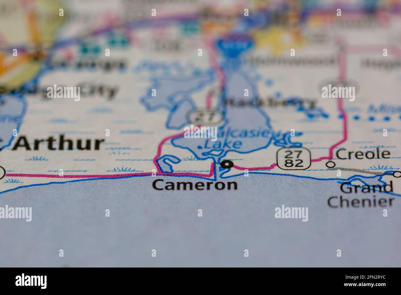 Cameron louisiana map hi-res stock photography and images - Alamy