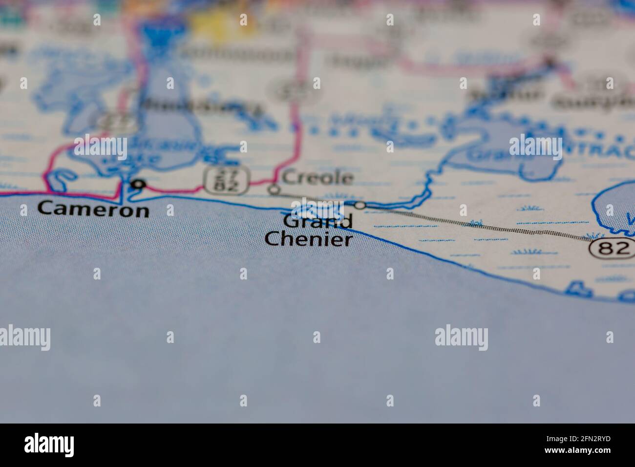 Map of grand chenier hires stock photography and images Alamy