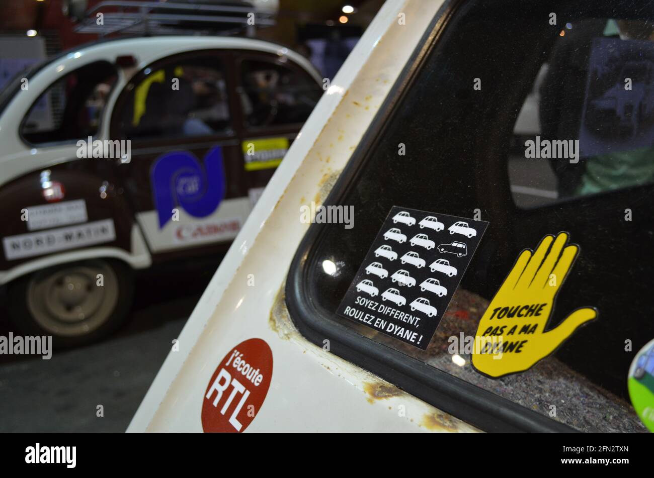 22 ème rencontre nationale des 2CV clubs de France du 13 au 17 mai 2015 à La Rochelle. Stock Photo