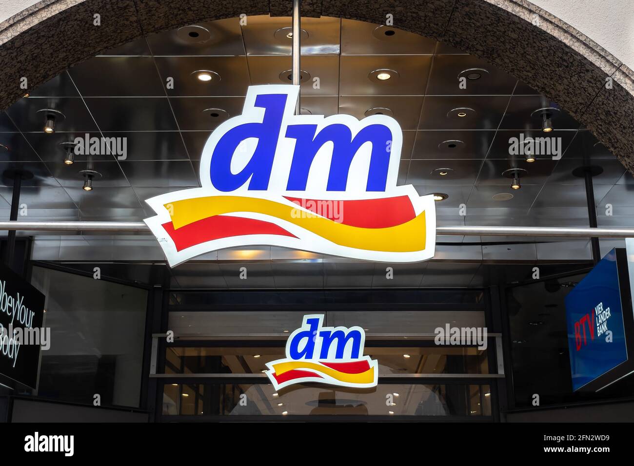 DM drug store sign in Munich Stock Photo