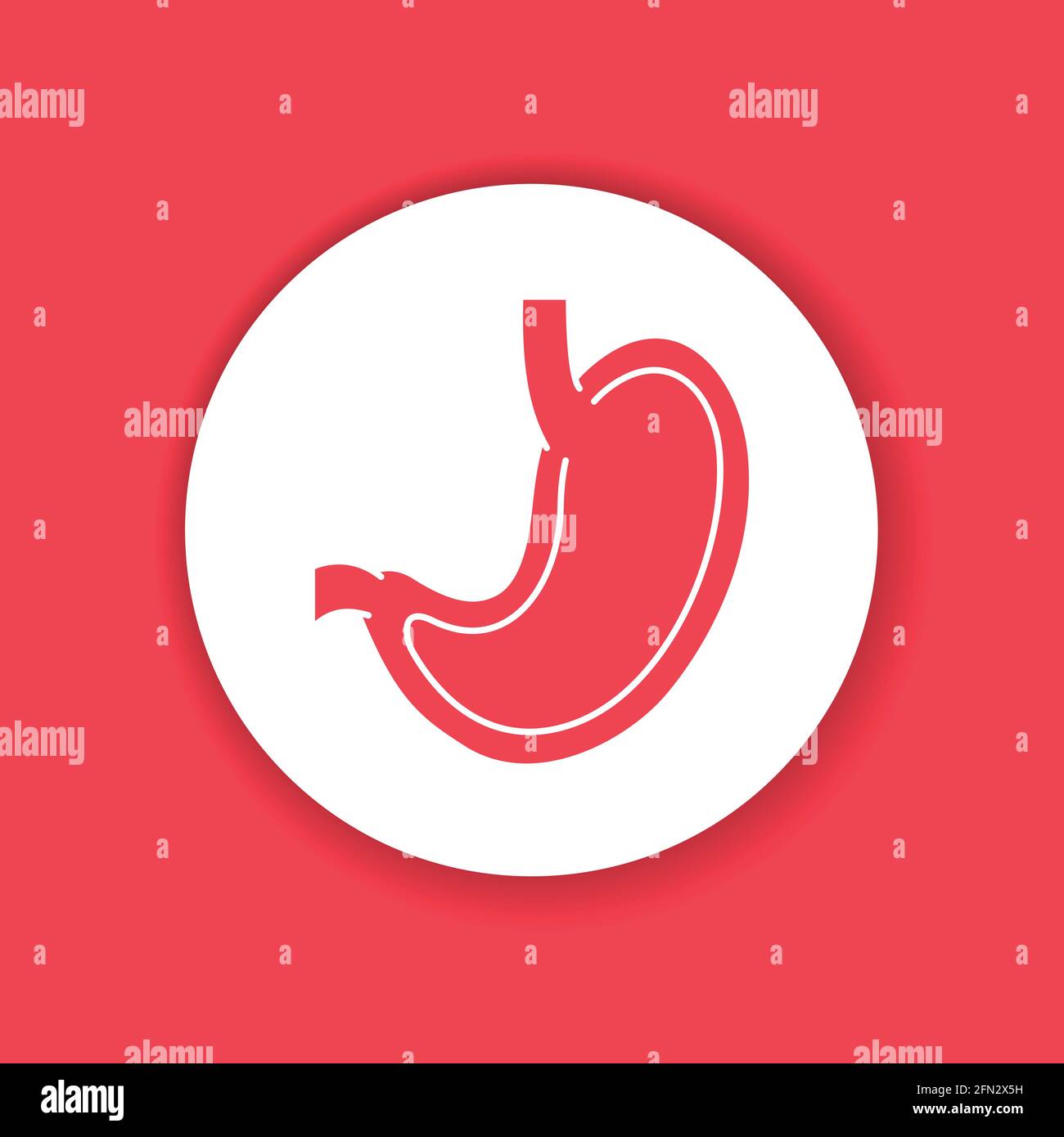 Gastroenterology glyph icon. Stomach line color icon. Human organ ...