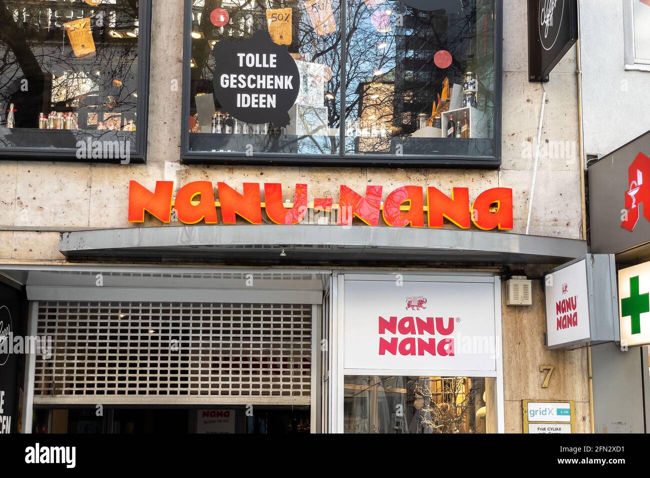 Nanu - Nana store sign in Munich Stock Photo
