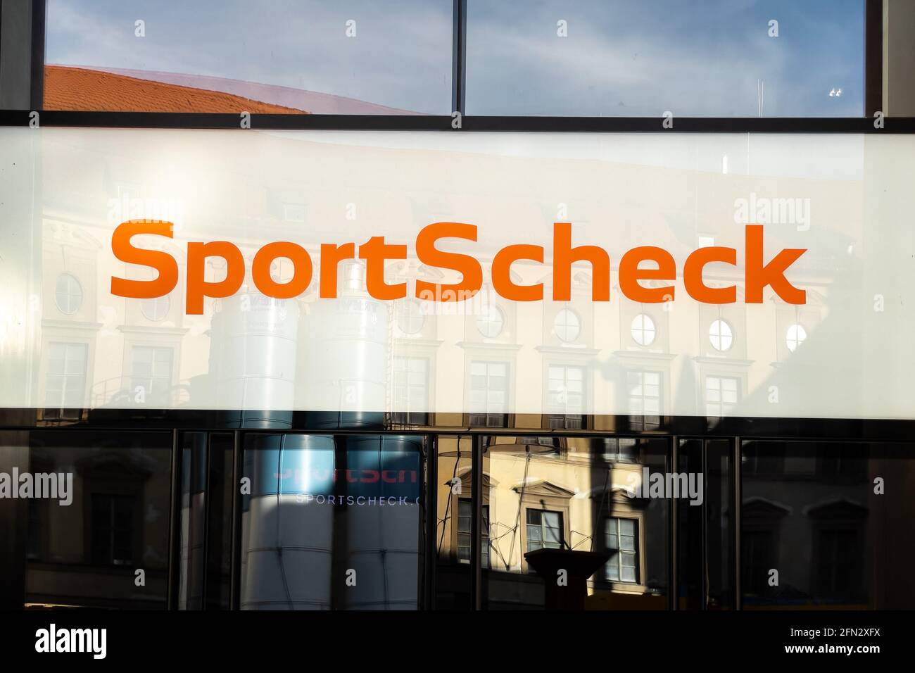 SportScheck sportswear store in Munich Stock Photo