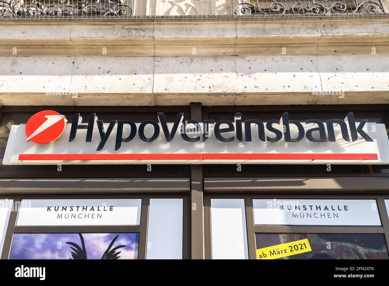 Hypovereinsbank sign Stock Photo