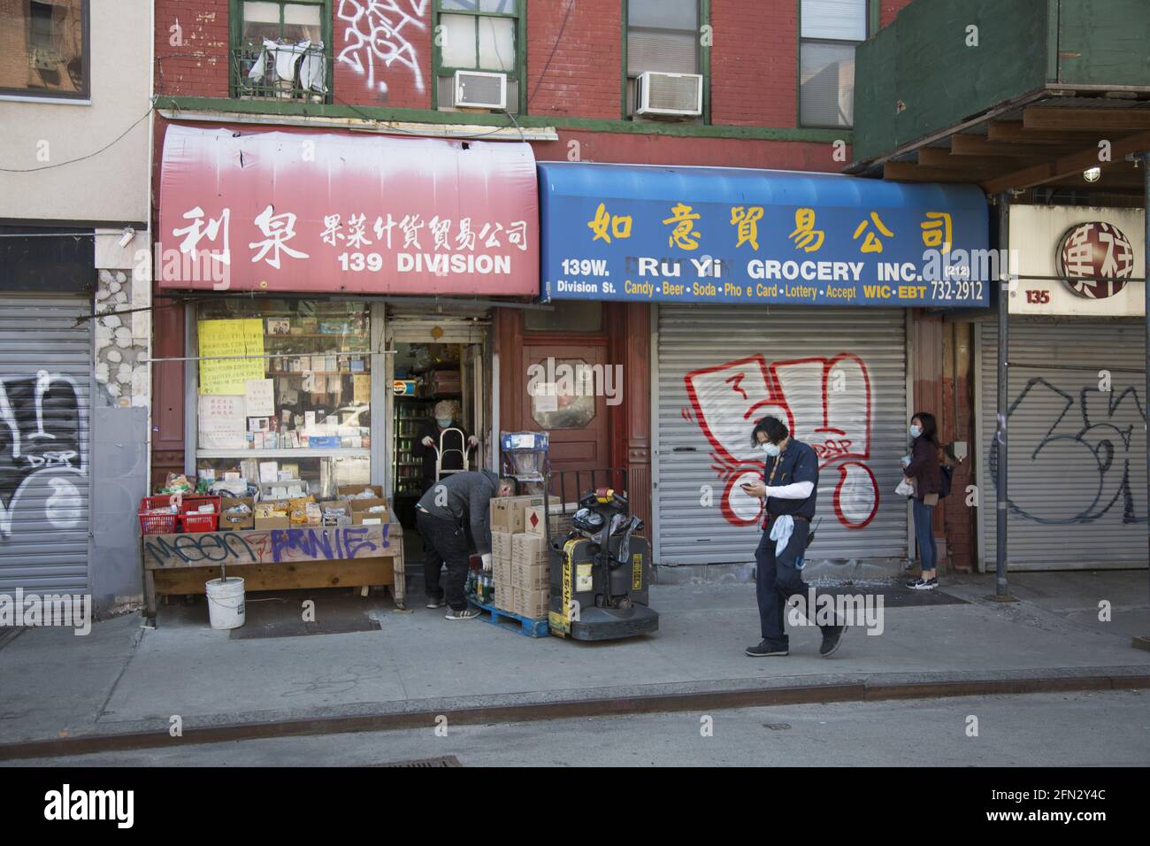 Stores on Division Street near Canal in Chinatown on the Lower East