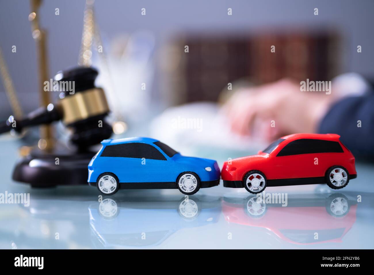 Car Accident Lawyer And Legal Liability Insurance Stock Photo