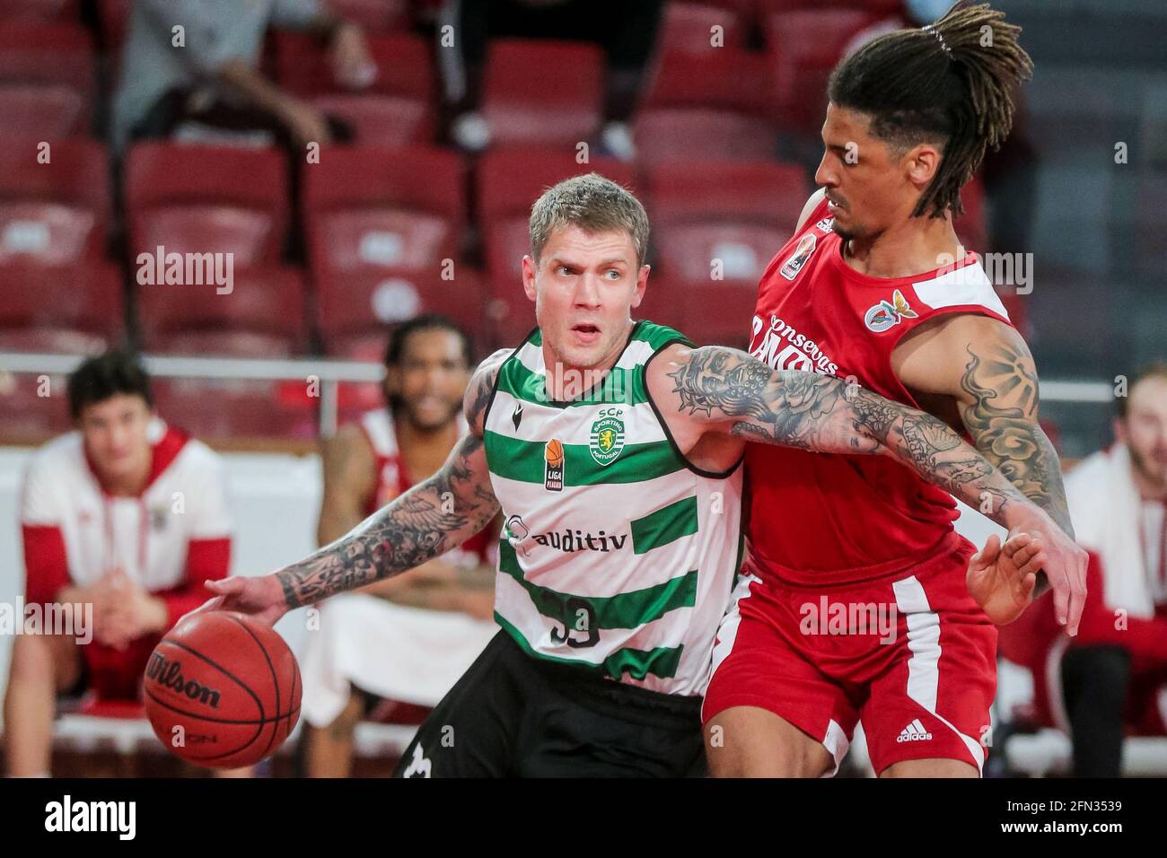 Lisbon, 05/13/2021 - This afternoon Sport Lisboa e Benfica hosted Sporting  Clube de Portugal at the Fidelidade pavilion at Estádio da Luz in the 3rd  game of the Semi-Finals of the LPB