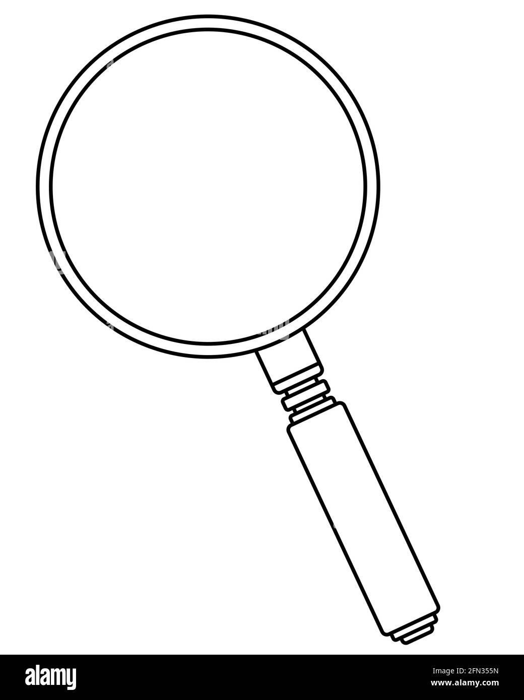How to draw MAGNIFYING GLASS step by step 