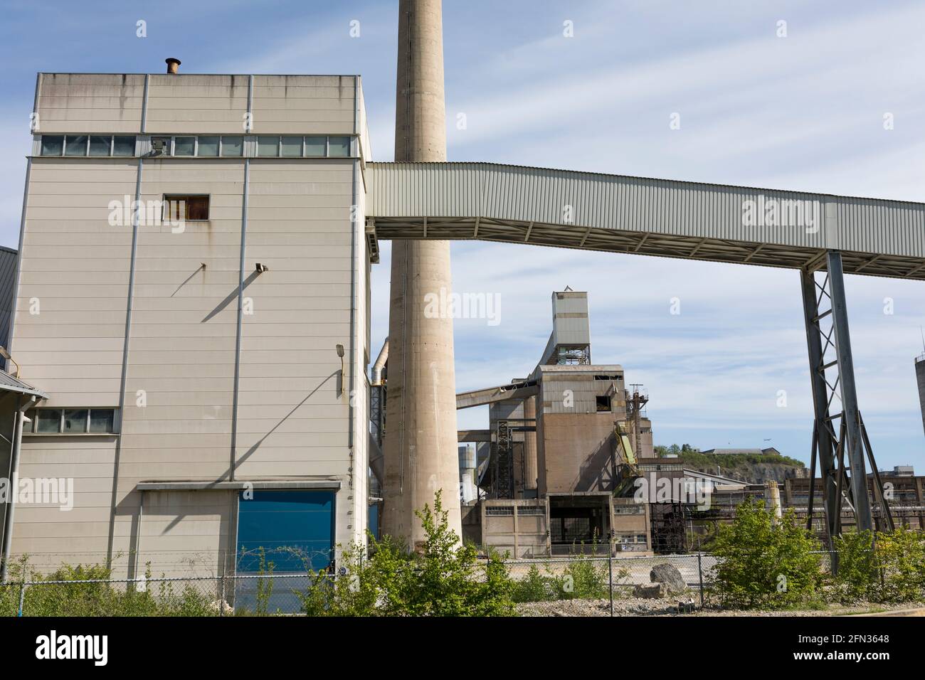 Closed Enci cement factory in Maastricht, Netherlands,  belonging to the Heidelberg Cement Group. Stock Photo