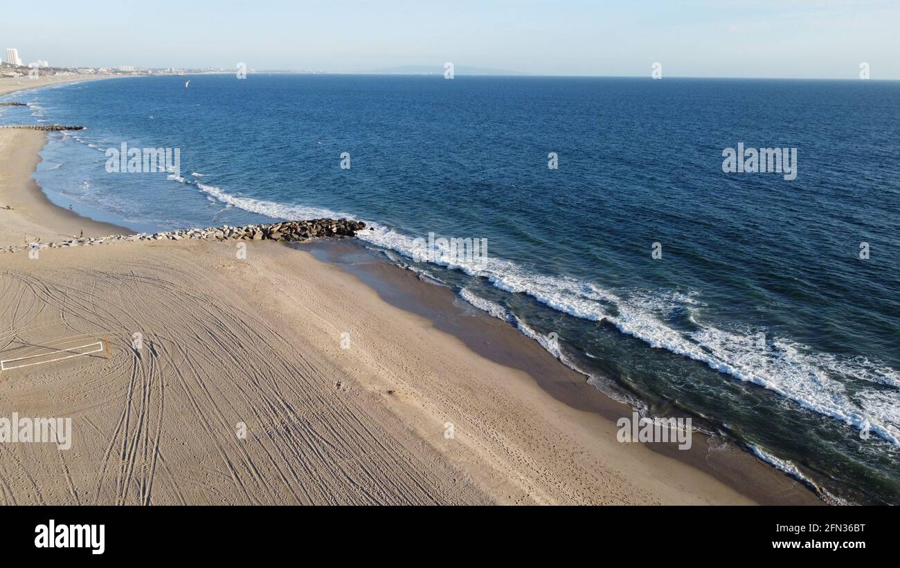 Santa Monica Beach Stock Photo