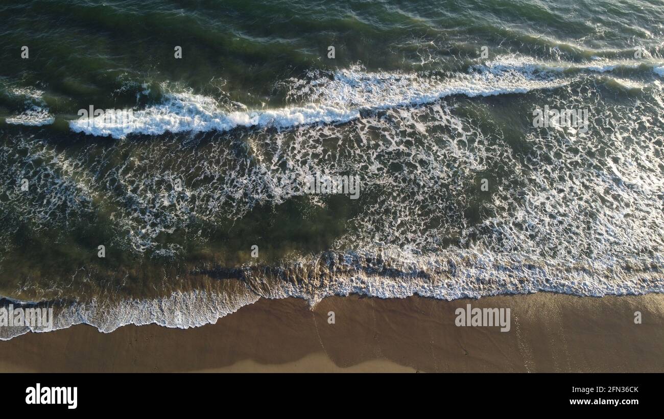 Aerial View of Pacific Ocean Stock Photo