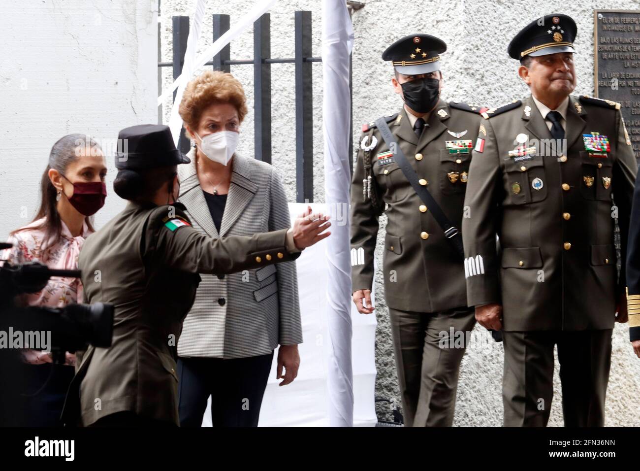 Mexico City, Mexico. 13th May, 2021. MEXICO CITY, MEXICO - MAY 13: Former president of Brazil, Dilma Rousseff, during ceremony for the 700 years of the founding of Tenochtitlan at the Museo del Templo Mayor on May 13, 2021 in Mexico City, Mexico. (Photo by Eyepix/Sipa USA) Credit: Sipa USA/Alamy Live News Stock Photo
