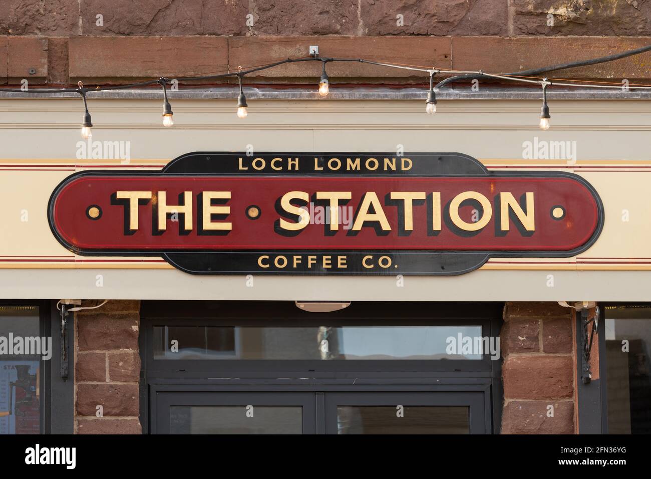 The Station coffee shop, Aberfoyle, Stirling, Scotland, UK Stock Photo