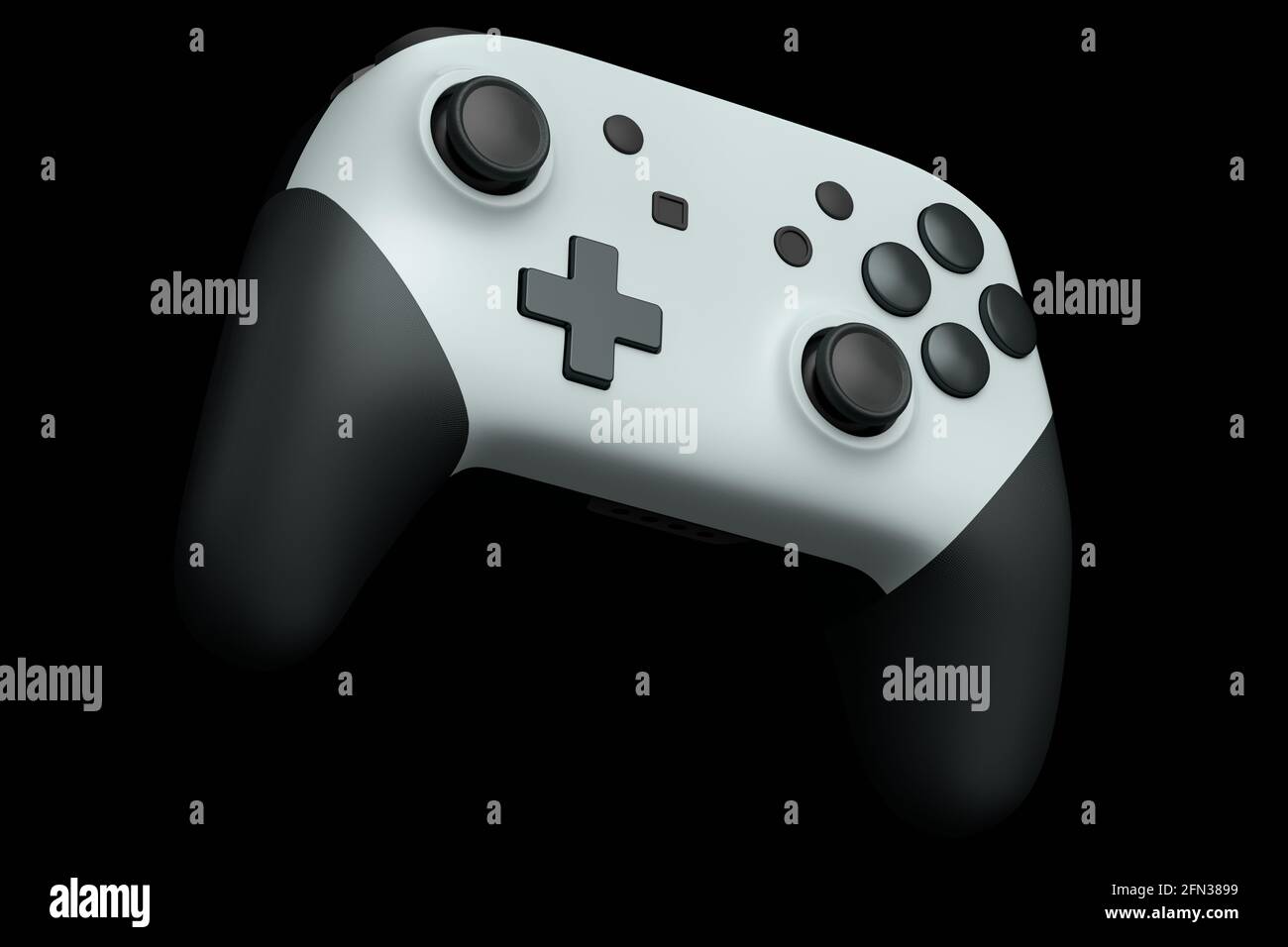 Realistic joystick for video game controller on black background Stock ...