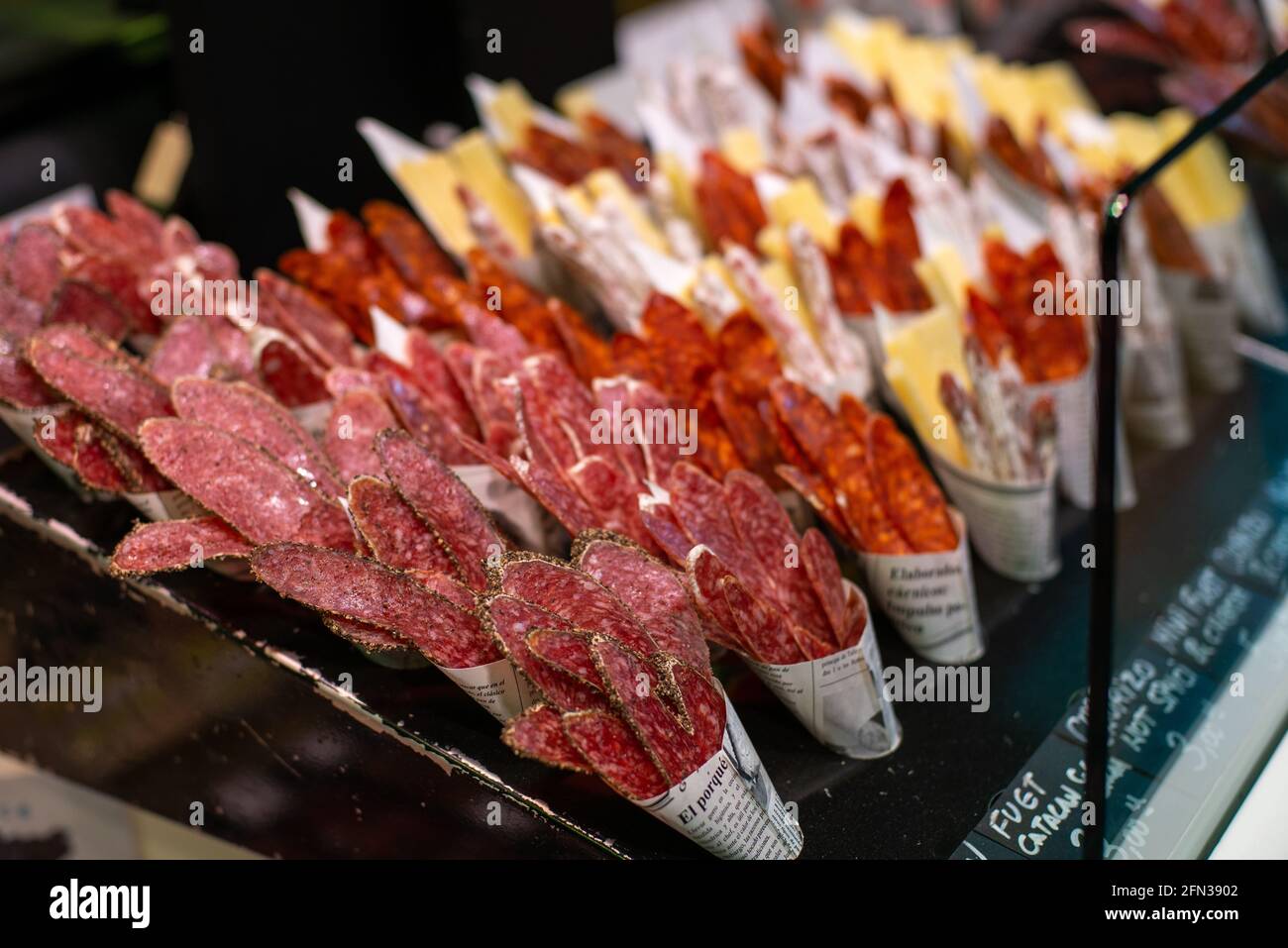 Traditional Spanish meat snacks Stock Photo Alamy