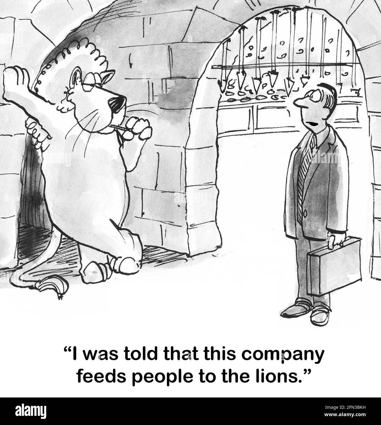 Cartoon lion businessman Black and White Stock Photos & Images - Alamy