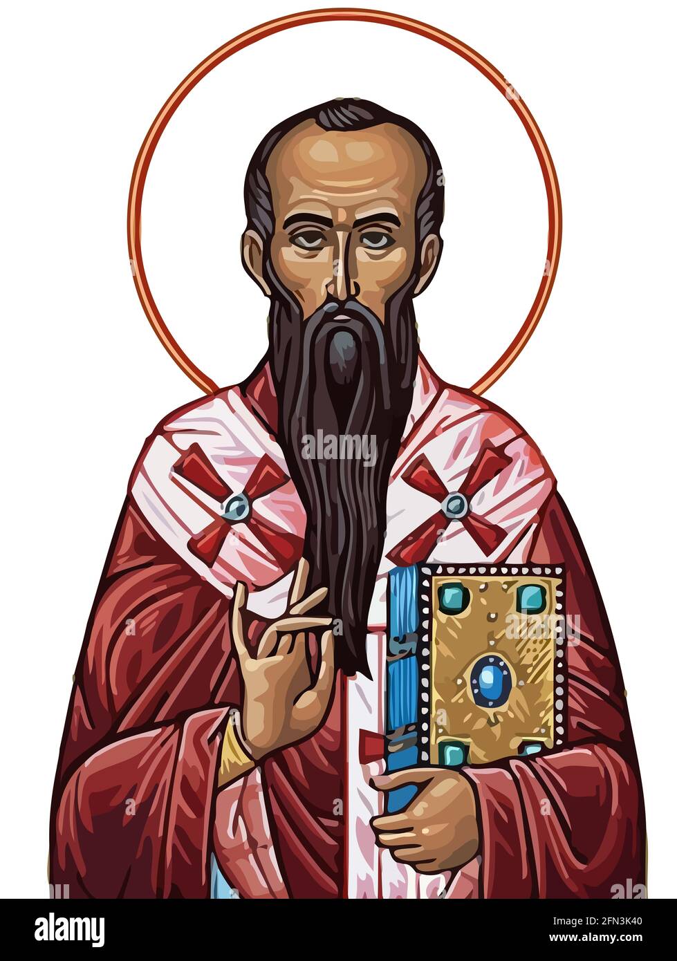Saint Basil the Great holy illustration Stock Photo Alamy