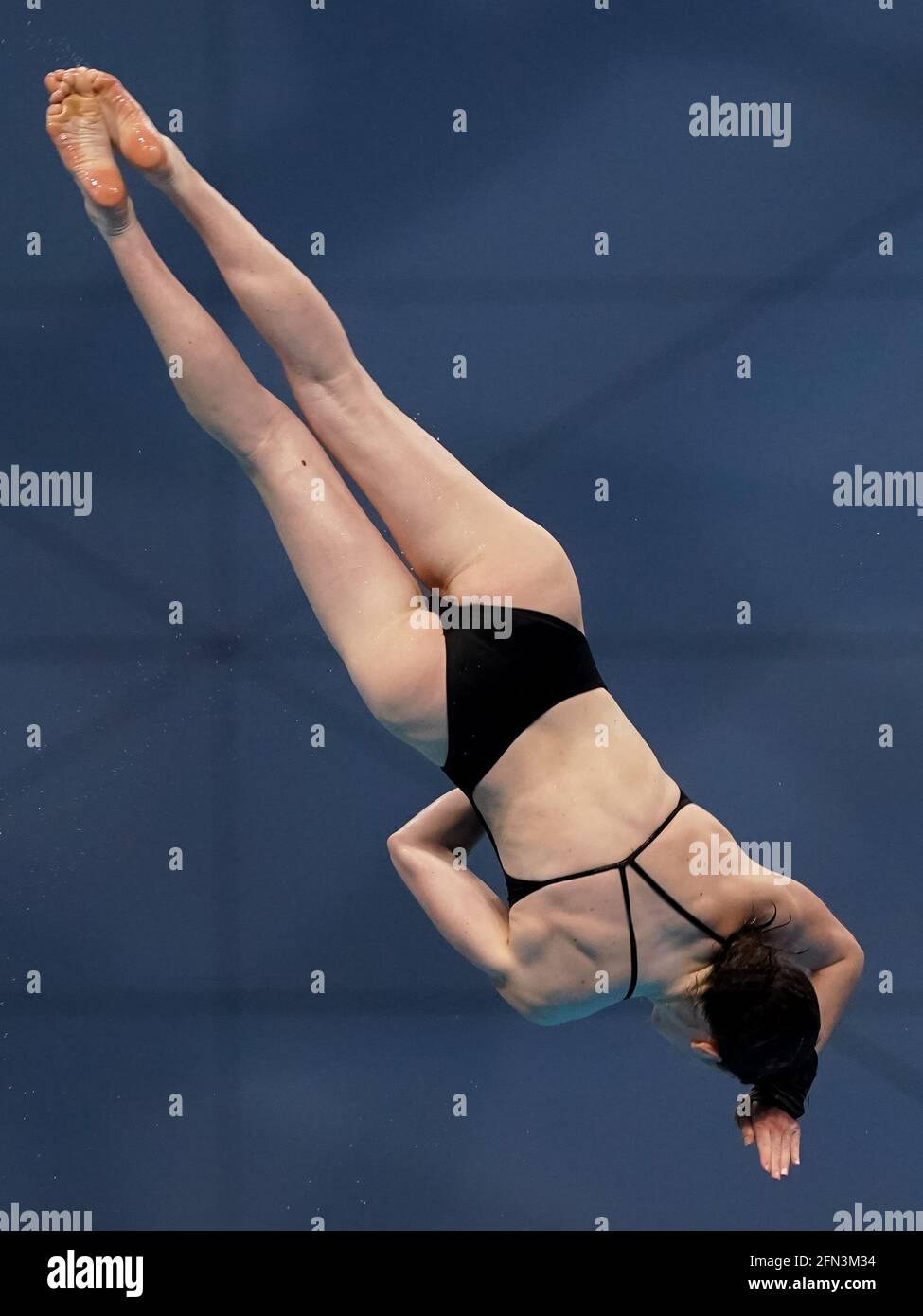 Budapest, Hungary. 13th May, 2021. BUDAPEST, HUNGARY - MAY 13: Andrea  Spendolini-Sirieix of Great Britain competing in the Womens 10M Platform  Final during the LEN European Aquatics Championships Diving at Duna Arena