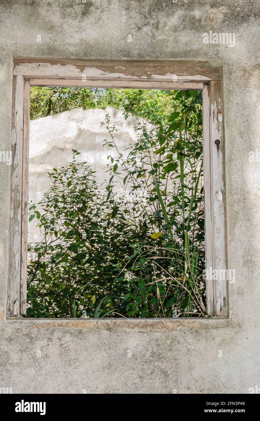 Old Window Frame Stock Photo Alamy