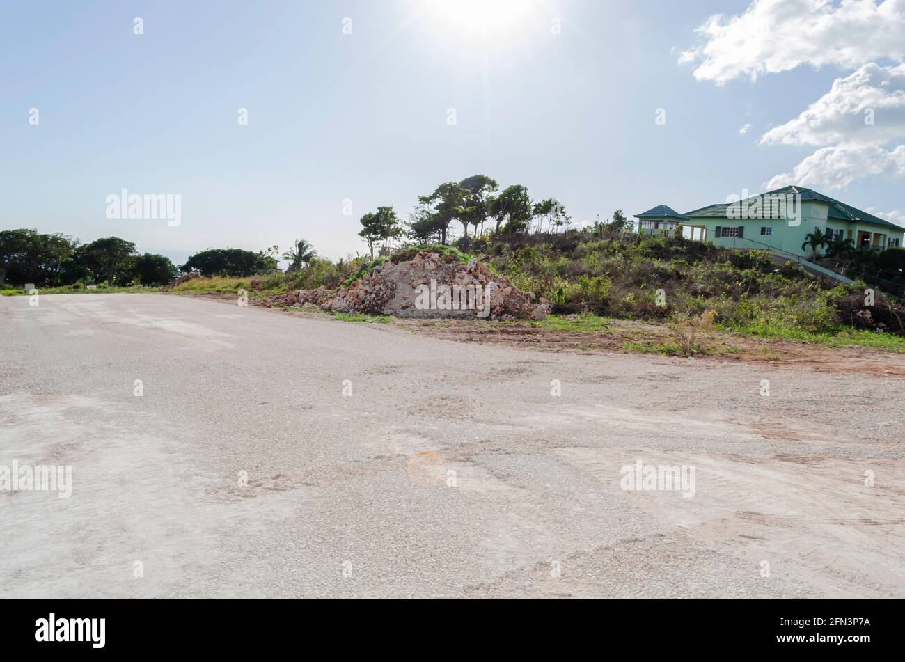 Unfinished Road Near Rocky Hill In Jamaica Stock Photo Alamy
