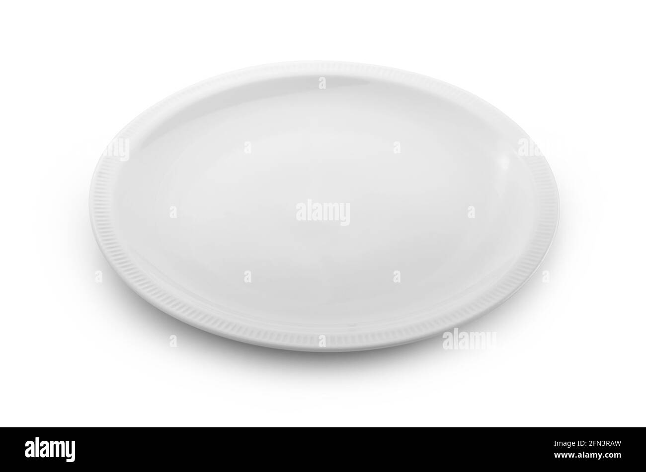 empty plate isolate on white background Stock Photo - Alamy