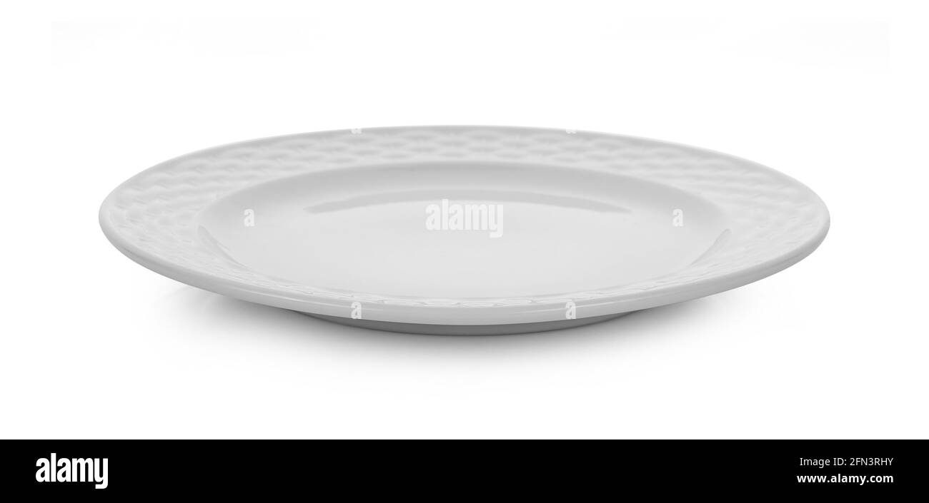 white plate isolated on white background Stock Photo - Alamy