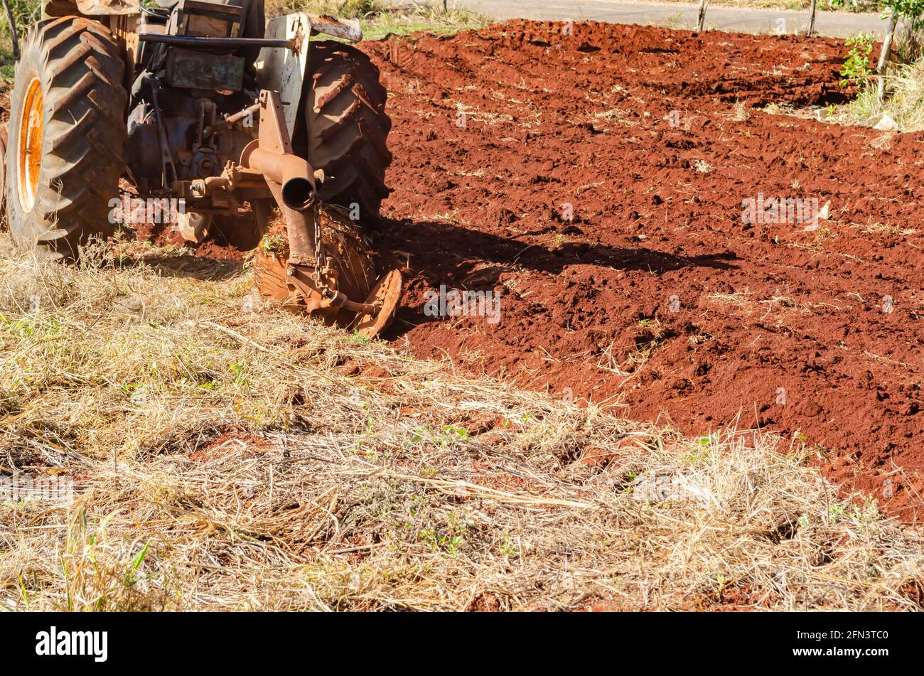 Plowing Farmland Stock Photo