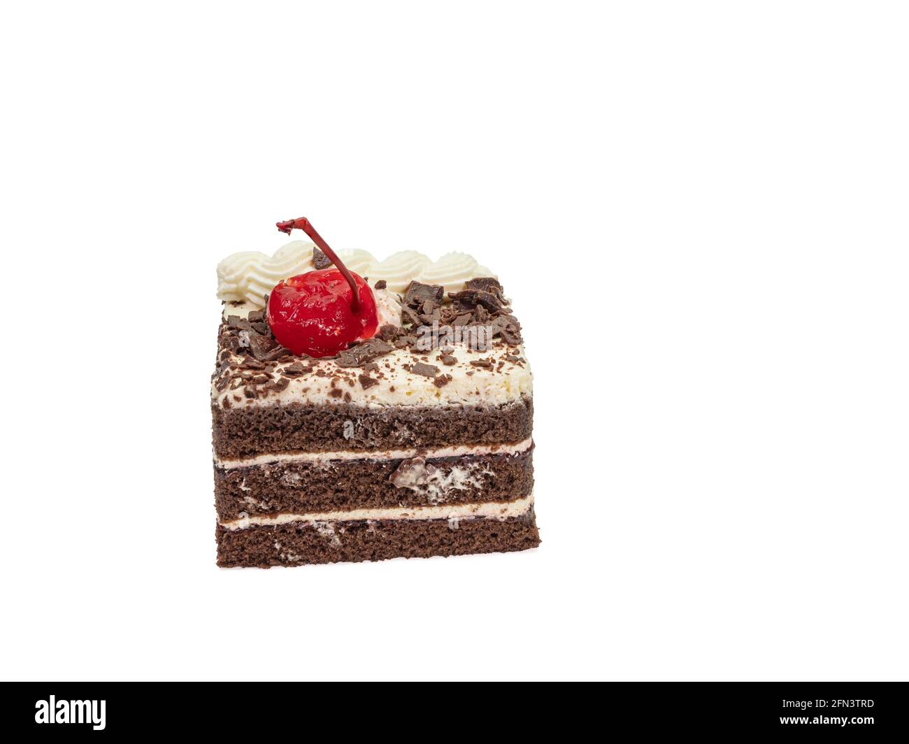 Chocolate Cake A Close Up Of Homemade Slided Birthday Layer Cake Bakery Isolated On White Background Stock Photo Alamy