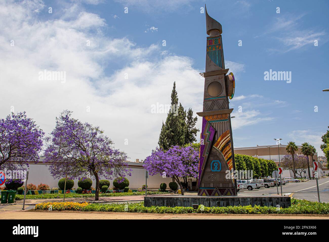 Abha, Saudi Arabia – April 1st 2021: Art Street Stock Photo