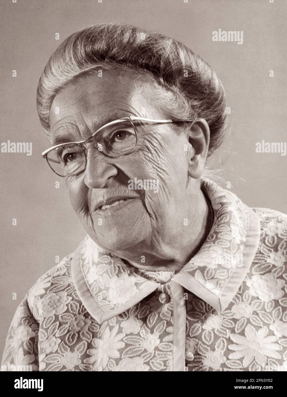 Corrie ten Boom (1892-1983) was a Dutch watchmaker and Christian arrested by the Nazis for hiding Jews during World War II. She was imprisoned at Scheveningen when resistance materials and extra ration cards were found in her home. After trial, she was moved to two concentration camps. Her eventual release from Ravensbrück concentration camp (she was later told) was the result of a clerical error and a week later the other women in her age group were sent to the gas chambers. Her 1971 book and the 1975 movie, The Hiding Place, feature her family's work in hiding refugees during World War II. Stock Photo