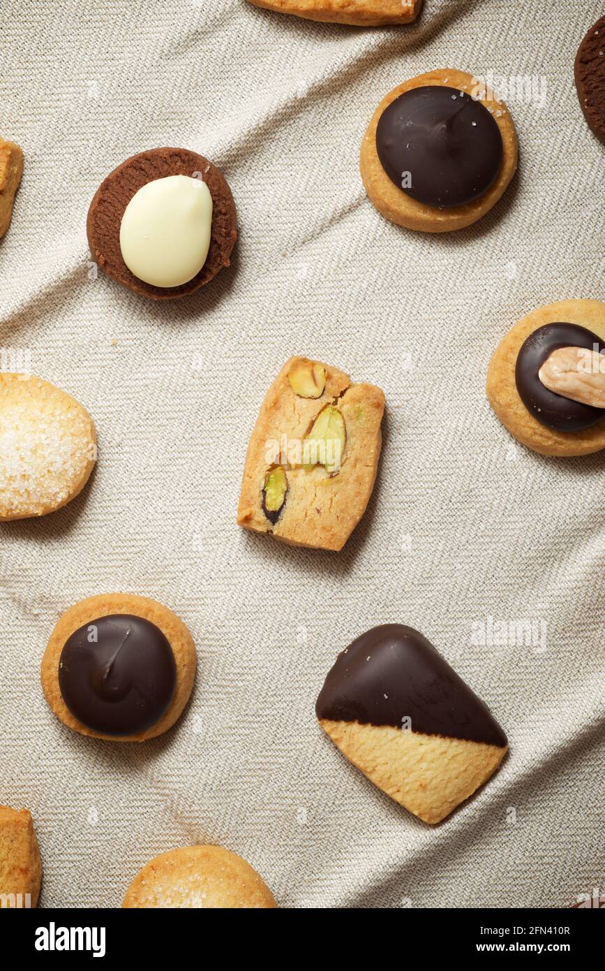 A Kitchen Rag Cookies on a kitchen rag Stock Photo - Alamy