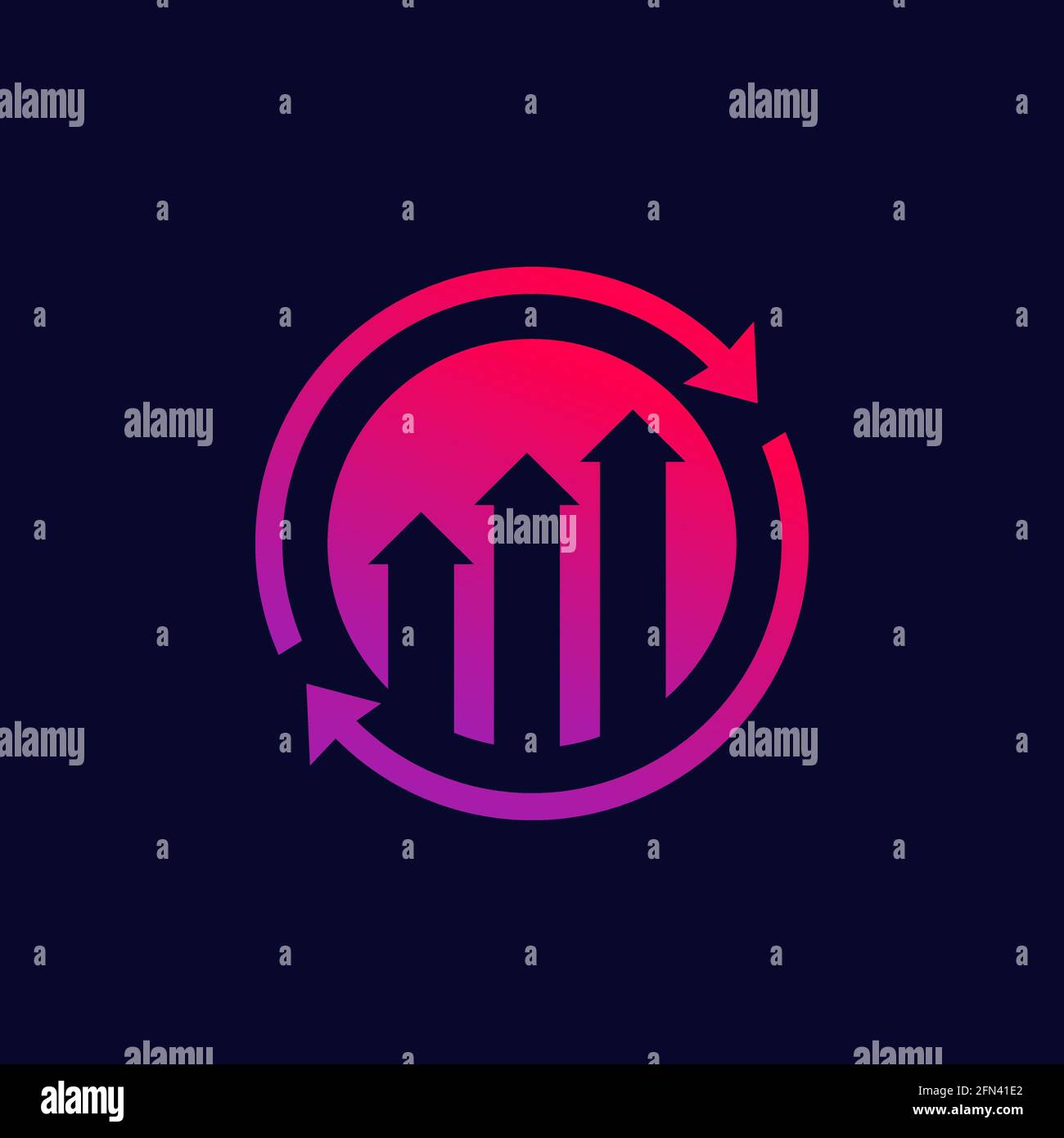 continuous growth and improvement vector icon Stock Vector Image & Art ...